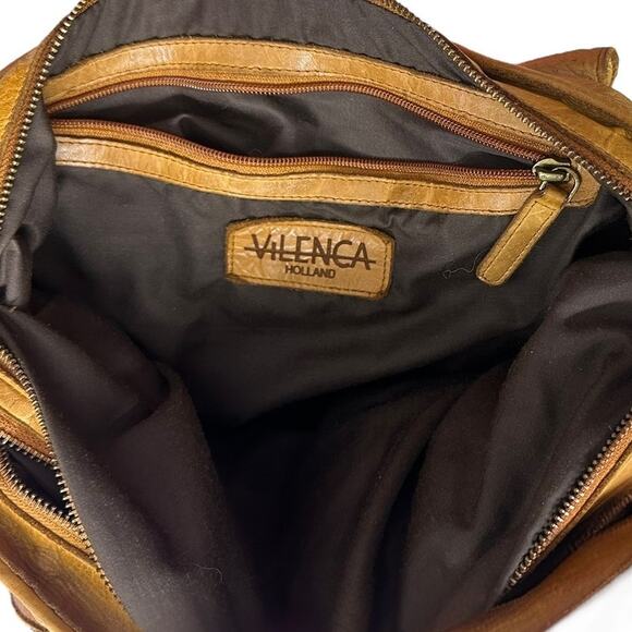 Vilenca Holland Large Tote Laptop Shoulder Bag Woven Leather - Picture 9 of 11